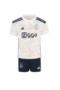 Fotbalové Dres Ajax Dětské Venkovní Oblečení 2023-24 Krátký Rukáv (+ trenýrky)